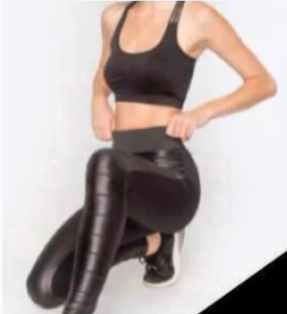 Women’s Moto Leggings – High Waist Faux Leather Biker Stretch Pants